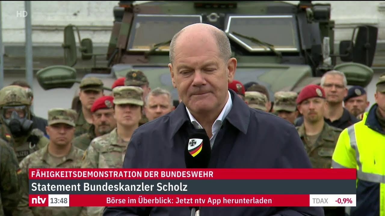 LIVE: Statement Scholz Bei Fähigkeitsdemonstration Der Bundeswehr - YouTube