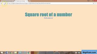 [Javascript tutorials #3] Square root App with Algorithm JS Part1