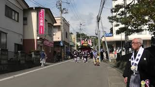 本町の太鼓台　霞城急大手門前の通り　二本松提灯祭り2019 宵祭り　00001