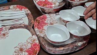 40 Pieces Melamine Dinner set|| Review \u0026 Unboxing|| @JNUnboxingMart