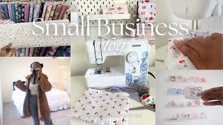 SMALL BUSINESS VLOG: Sew with me, Fabric Shopping 🛍️, Packing Orders