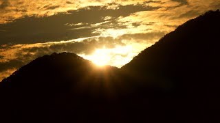 鞍落ち(二上山の夕景）