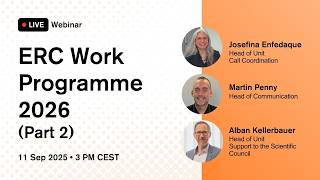 Webinar on ERC Work Programme 2026 - Part 2