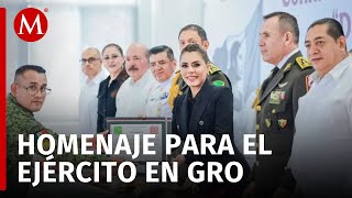 Evelyn Salgado celebra 112 aniversario del Ejército en Guerrero