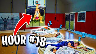 24 HOUR CHALLENGE IN BASKETBALL GYM!