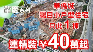 肇慶「華僑城天鵝堡」矚目小戶型(住宅)單位，70年產權，連精裝總價只￥40萬起，只此一棟，歡迎查詢