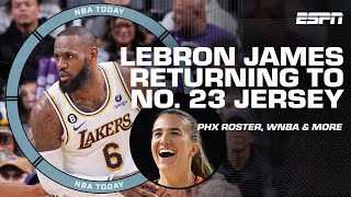 LeBron James wearing No. 23 vs. No. 6 🤔 + Top WNBA All-Star Weekend moments | NBA Today