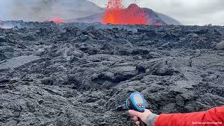 Live Eruption Report at Meradalir; Why you Should NOT Stand on Cold Looking Lava