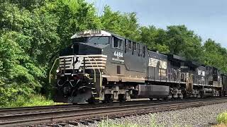 Hand-held Rec Wb ns 4484 DC to AC loaded coal train cruising through Rootstown Ohio 8/3/2024 2:39PM