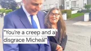 The Burkes confront Taoiseach Micheál Martin in Galway
