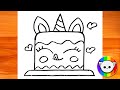 How to Draw a Unicorn Cake Very Easy