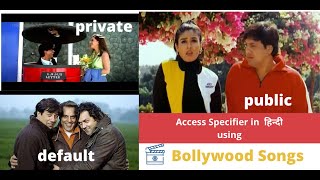 Access Specifier in Java in Hindi and using Bollywood Songs | Java Interview Prep |