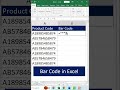 bar code in excel excelformula excelshortcuts excelacademy barcode exceltips exceltech code