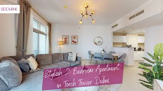 Stylish 2 Bedroom Apartment in Torch Tower Dubai | Holiday Homes in Dubai Marina