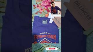 unboxing DILLINGER men navy blue printed cotton oversized tshirt #unboxing #viral #trending #shorts