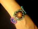 handmade multicolor swarovski crystal bracelet with freshwater pearls no.3