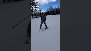 Some fine tuning still needed on the stops! #skiing #newhampshire #learntoski