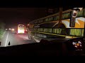 dangerous volvo bus night ride u0026 chasing high speed rash driving 😱