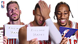 😮 HEADS UP CHALLENGE ft. ZACH LAVINE, DEMAR DEROZAN and the CHICAGO BULLS 🤣