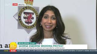 Confettigate | Suella Braverman | Good Morning Britain | ITV | 10 July 2023 | Just Stop Oil
