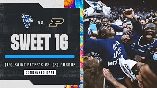 Saint Peter's vs. Purdue - Sweet 16 NCAA tournament extended highlights