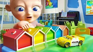 Smile Police Cars with Fun Baby James - Nursery Songs for Kids and Children