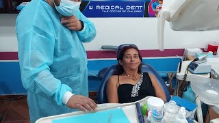 #carmen llegó a su primer cita con el dentista, tendrá una nueva sonrisa.