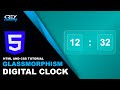 Glassmorphism Digital Clock HTML CSS 😮🔥