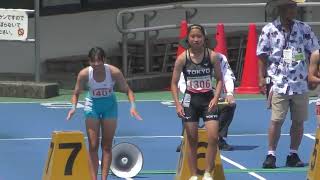 W 100m 中学2年女子 決勝【4KｳﾙﾄﾗHD】関東中学校陸上競技大会(第52回)2024.8.8 於 東京駒沢オリンピック公園陸上競技場