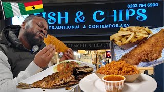 Epic FISH \u0026 CHIPS with a WEST AFRICAN Twist! EVERY FISH BAR Review