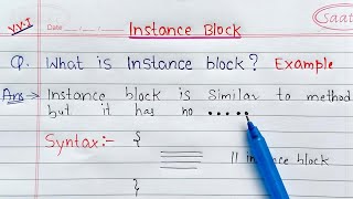 instance block in java | Learn Coding