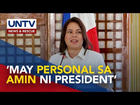 VP Sara: Personal at trabaho ang dahilan ng pag-alis sa DepEd at walang kinalaman kay FL Liza