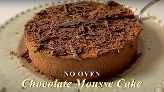 노오븐 ⎮ 쉽고 간단한 초콜릿무스 케이크 만들기 ⎮ No-oven Chocolate Mousse Cake