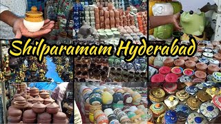 SHILPARAMAM SHOPPING, HYDERABAD PART  - 2 //Ceramic Crockery and Huge Mud Pot Collection