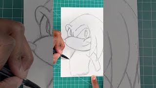How To Draw Knuckles From Sonic The Hedgehog Movie 2 The Easy Way #shorts #sonic #art #drawing