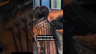 Do you agree?？？Too thin?? | Black Hair Knotless Braids Tutorial #braidseason #braids