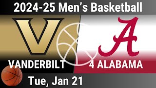 2025 Jan 21 - MBB - Vanderbilt vs 4 Alabama - Men's Basketball - 2024-25 Men's BBall - 20250121