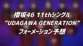 【櫻坂46】11thシングル”UDAGAWA GENERATION”フォーメーション予想／後半櫻坂雑談