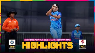 ACC | Women's Asia Cup 2022 | Match 6 | India vs Malaysia