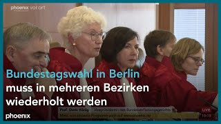 BVerfG: Urteil zur Wiederholung der Bundestagswahl in Berlin