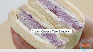 [YumLike81] Cream Cheese Taro Sandwich forr breakfast