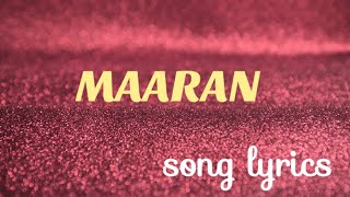 Maaran Vedio Song Lyrics | Kudukku | SV Krishnasankar | Durga Krishna | Sid Sriram