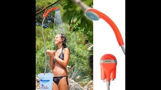 Ivation Portable Outdoor Shower, Battery Powered - Compact Handheld Rechargeable Camping Showerhead