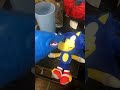 Tevin Eats Sonic the Hedgehog! #subscribe #sharkpuppet #shorts