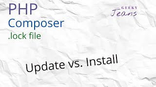Composer: Update vs Install