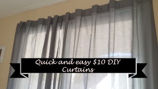 How to make Quick and Easy DIY Curtains for $10