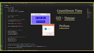 Best Digital Countdown Timer Display GUI - Tkinter Module Python | source code is in description