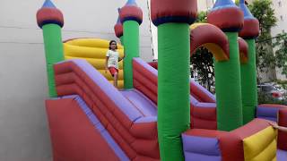 How to Blow UP Bounce House Castle Bounce House with Slide Inflating a Bounce House +91-9891478005