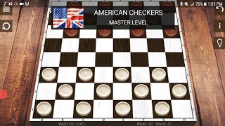 American Checkers Master Level Match Best Gameplay