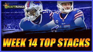 Week 14 TOP STACKS for tournaments on DraftKings